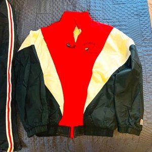 CUA Catholic University Women Small XC-Track Warm -Up Suit Boathouse Red/Black